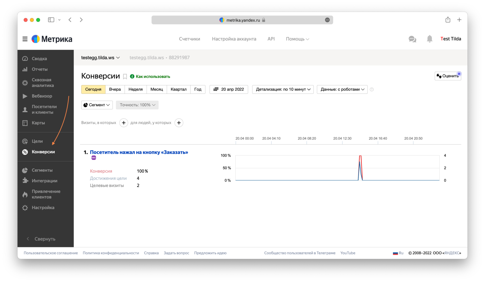 Как отправлять данные о достижении цели в Google Analytics и Яндекс.Метрику