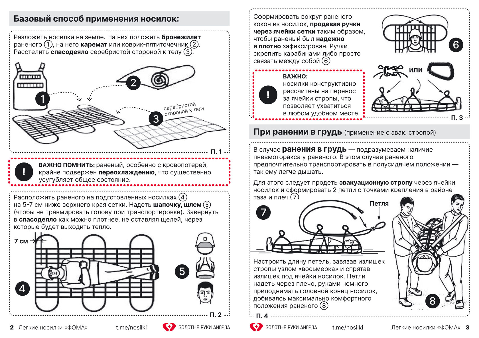 Применение носилок