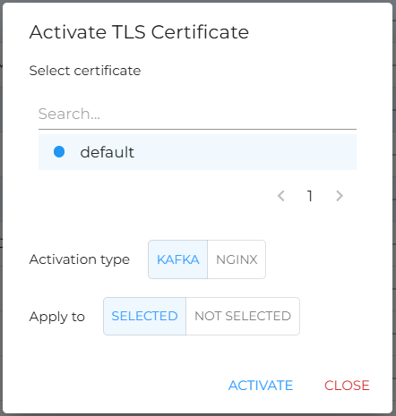 Рисунок 91 — Активация TLS-сертификата