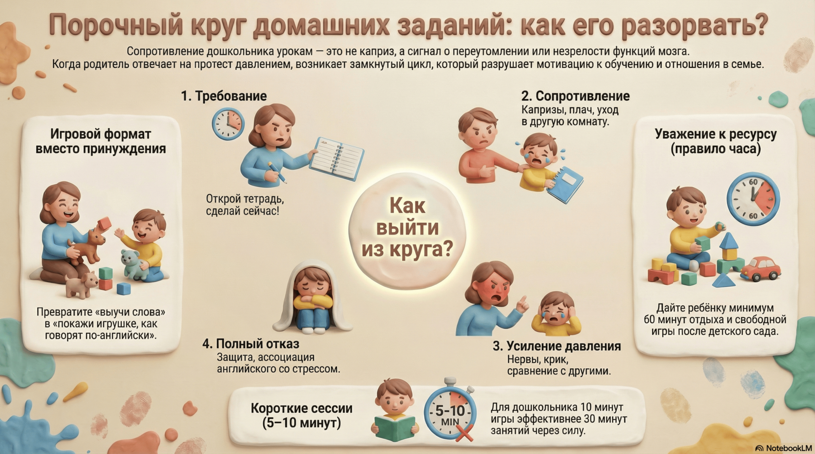 Порочный круг домашних заданий по английскому для дошкольника