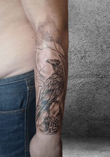  тату Пермь реализм, ворон тату, тату салоны Перми, сделать тату в Перми, лучшие тату мастера Перми, тату Пермь цены 