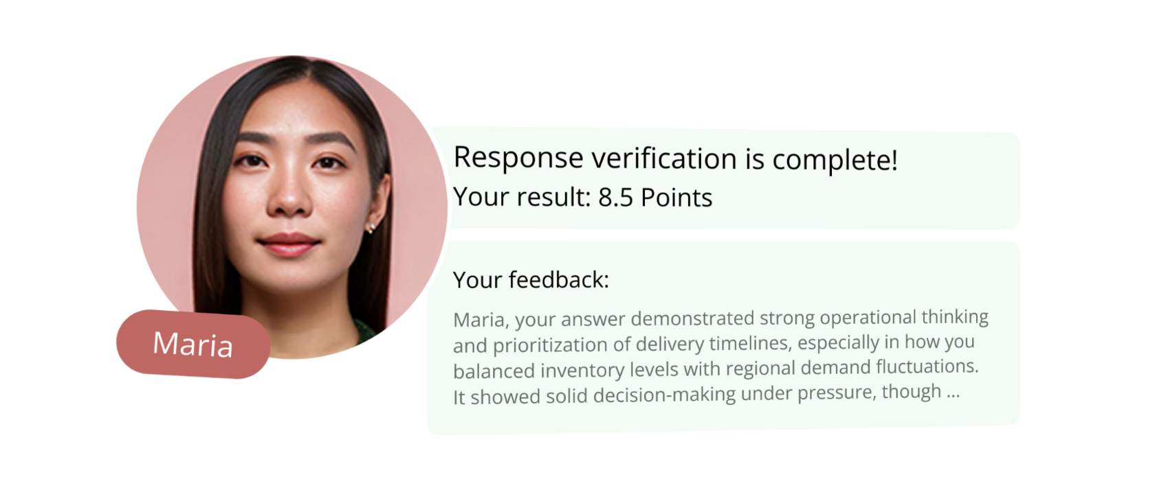 AI feedback on an open-ended answer inside a SCORM course
