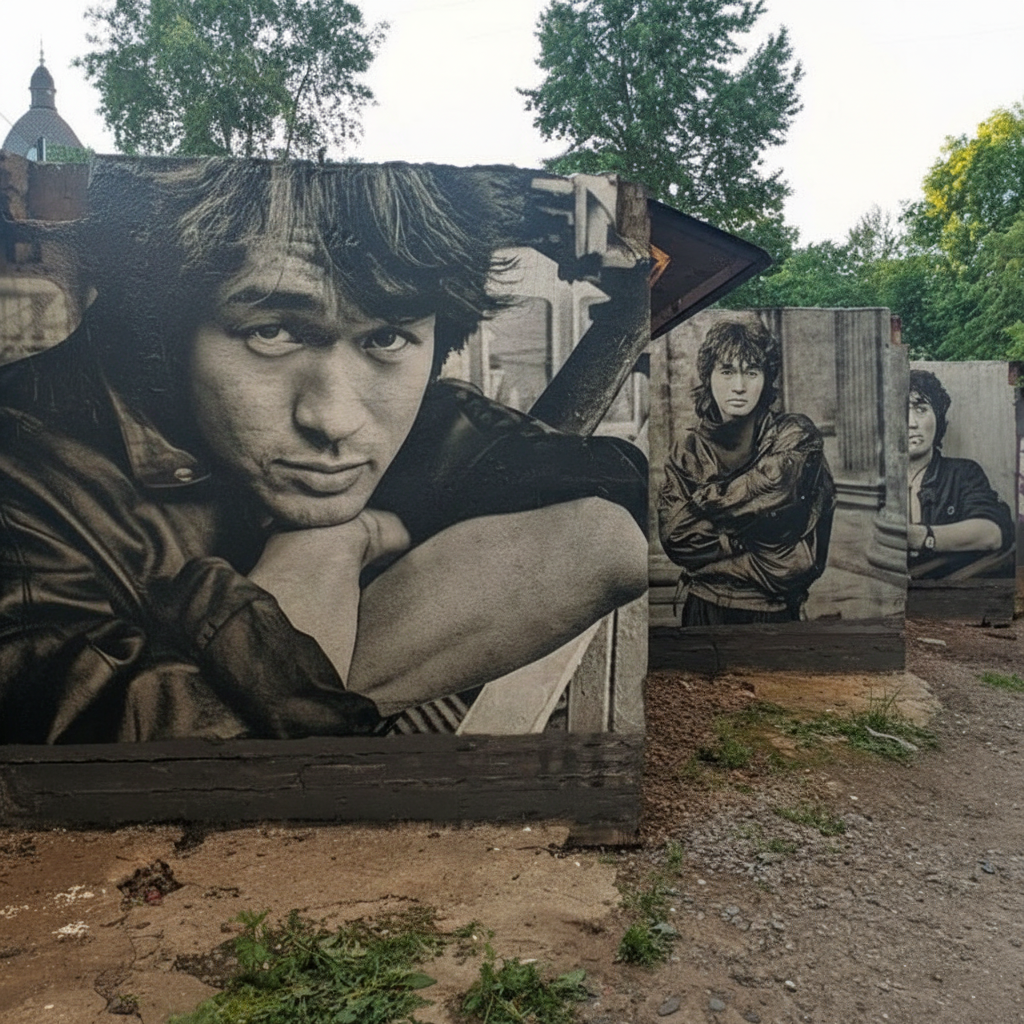 граффити с Виктором Цоем