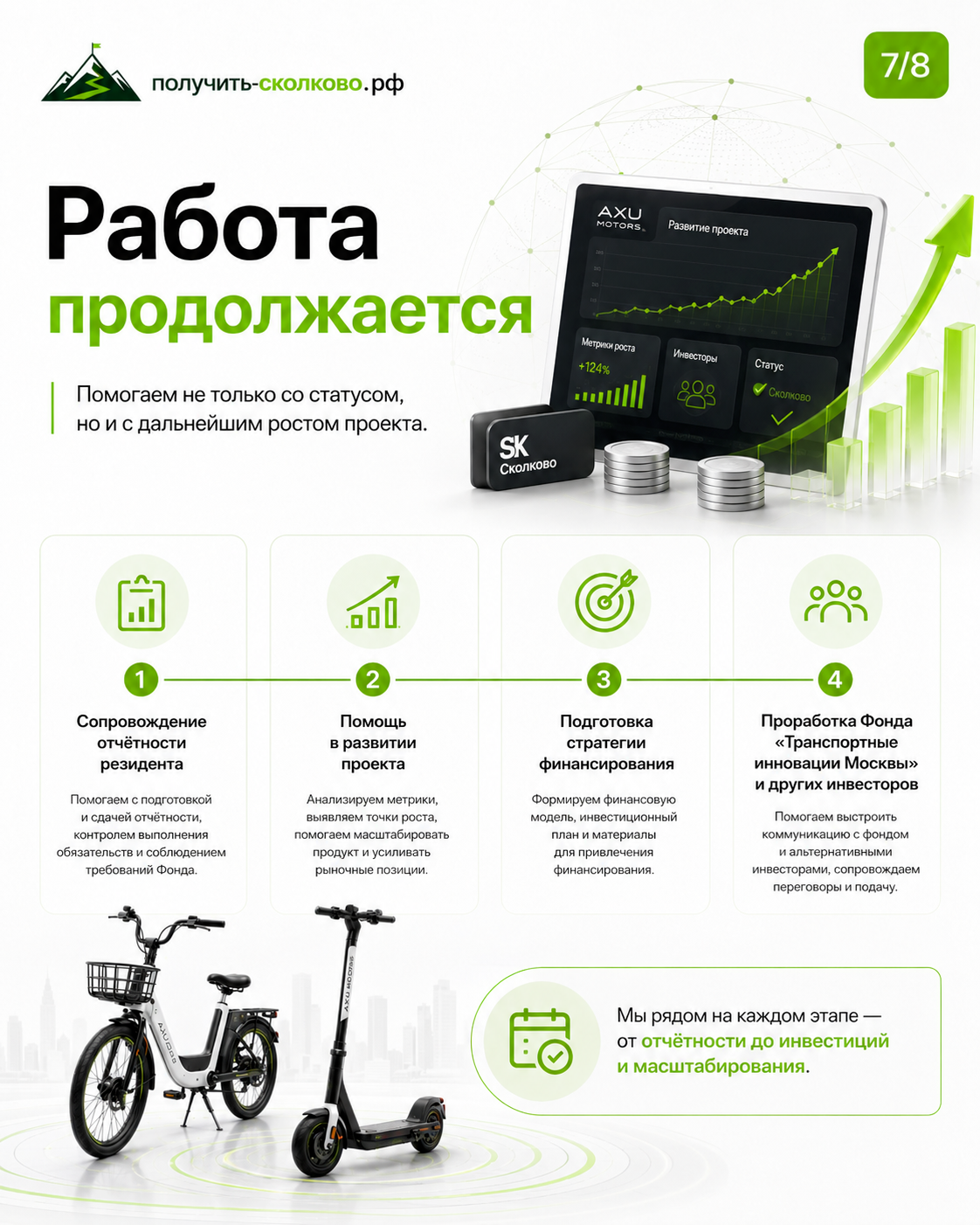 Материал AXU Motors для кейса о статусе Сколково