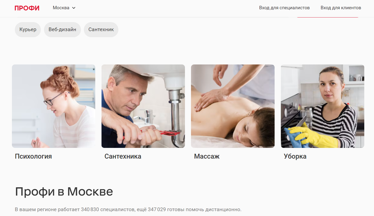 Сайт «Профи»