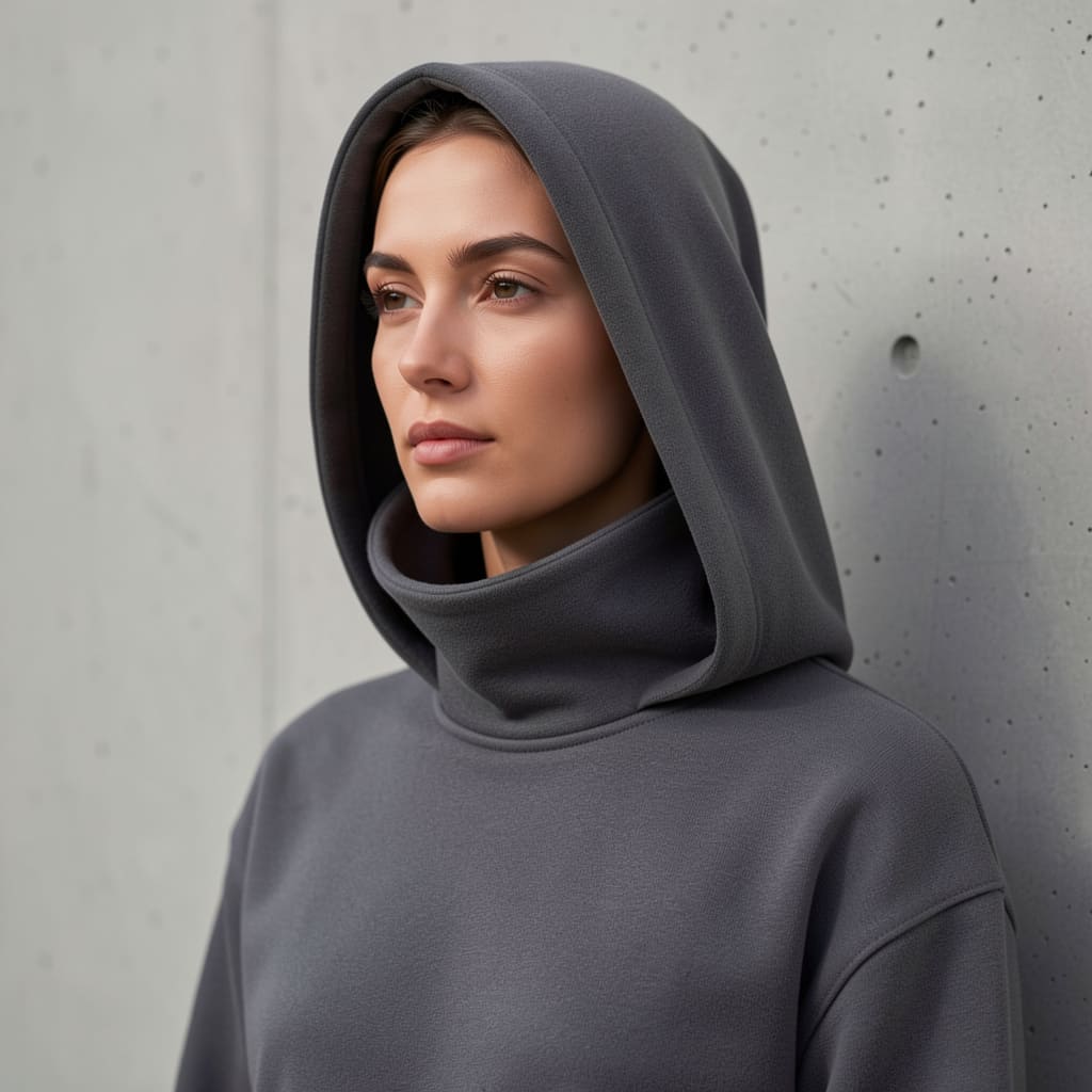 худи с горлом и капюшоном