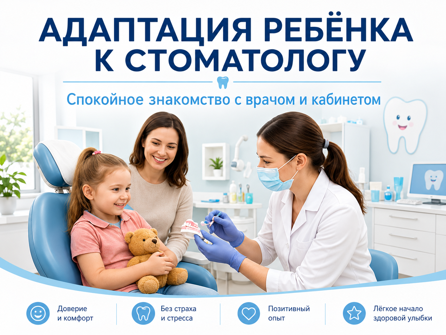 адаптационный прием у детского стоматолога без страха