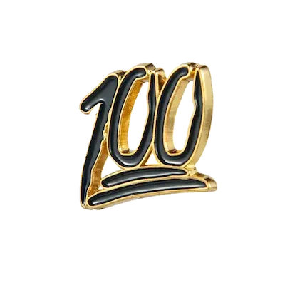 металлический значок в виде эмоджи