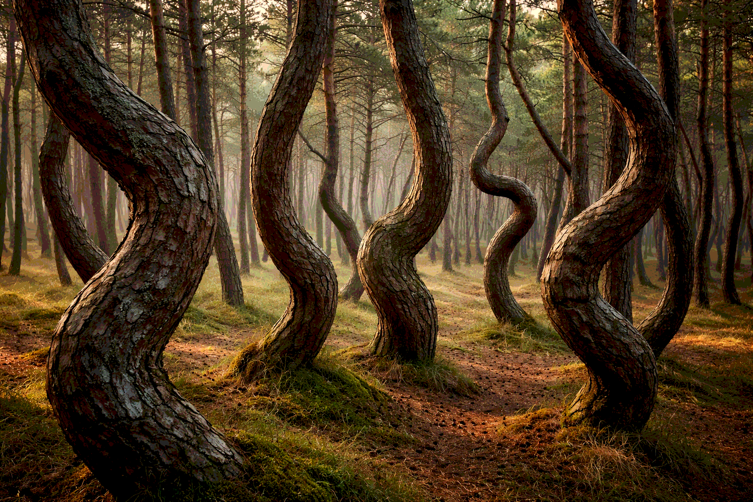 Танцующий лес Куршская коса экотропа