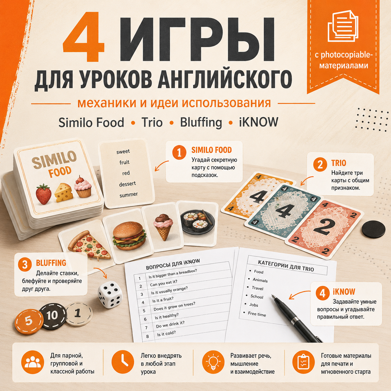 4 игры для уроков английского
