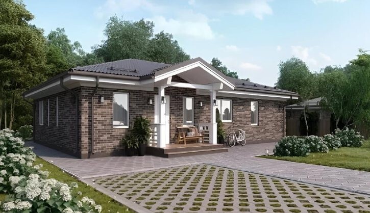 Проект дома 130.7 м², 1 этаж