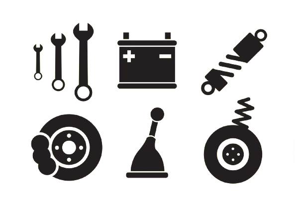 Запчасти автомобиля вектор