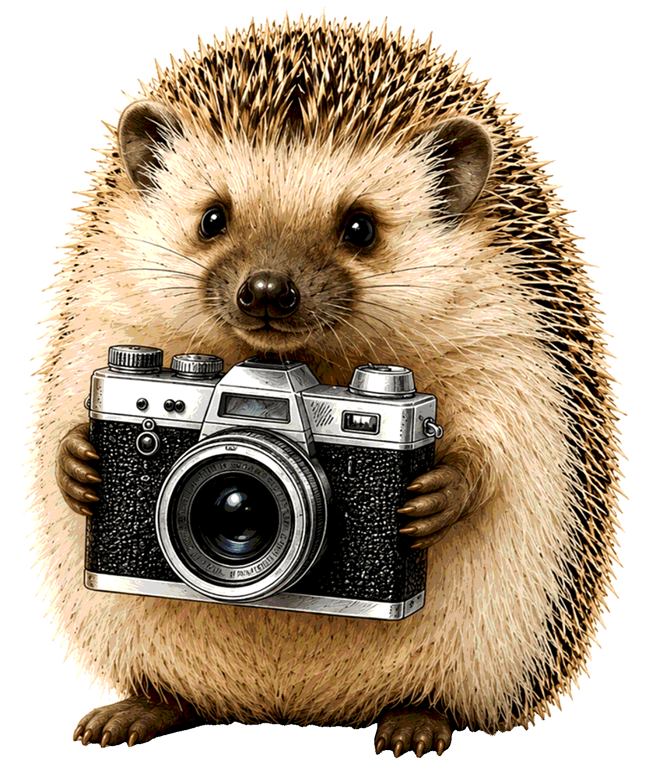 Ёжик с фотоаппаратом