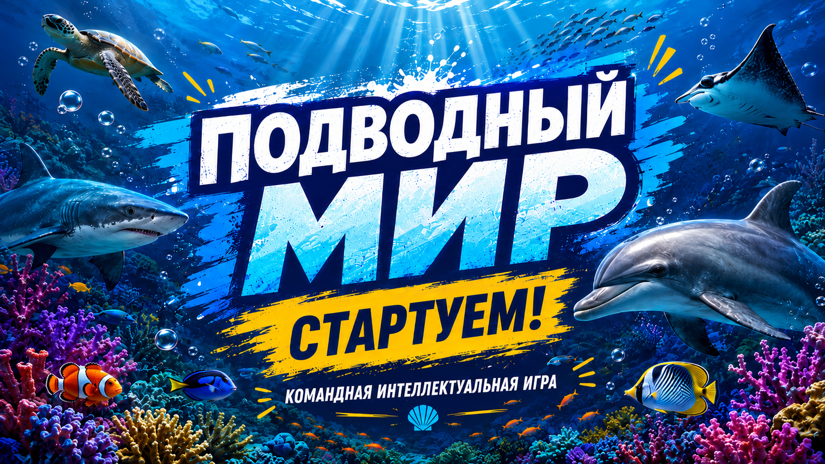 Стартовая обложка игры Подводный мир