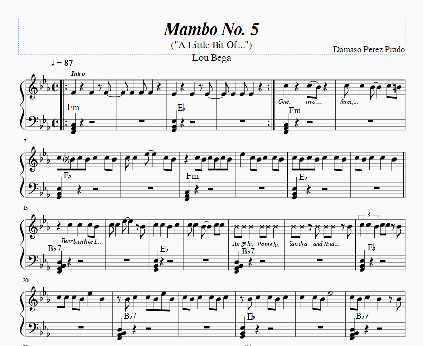 Mambo No. 5 (A Little Bit of...)