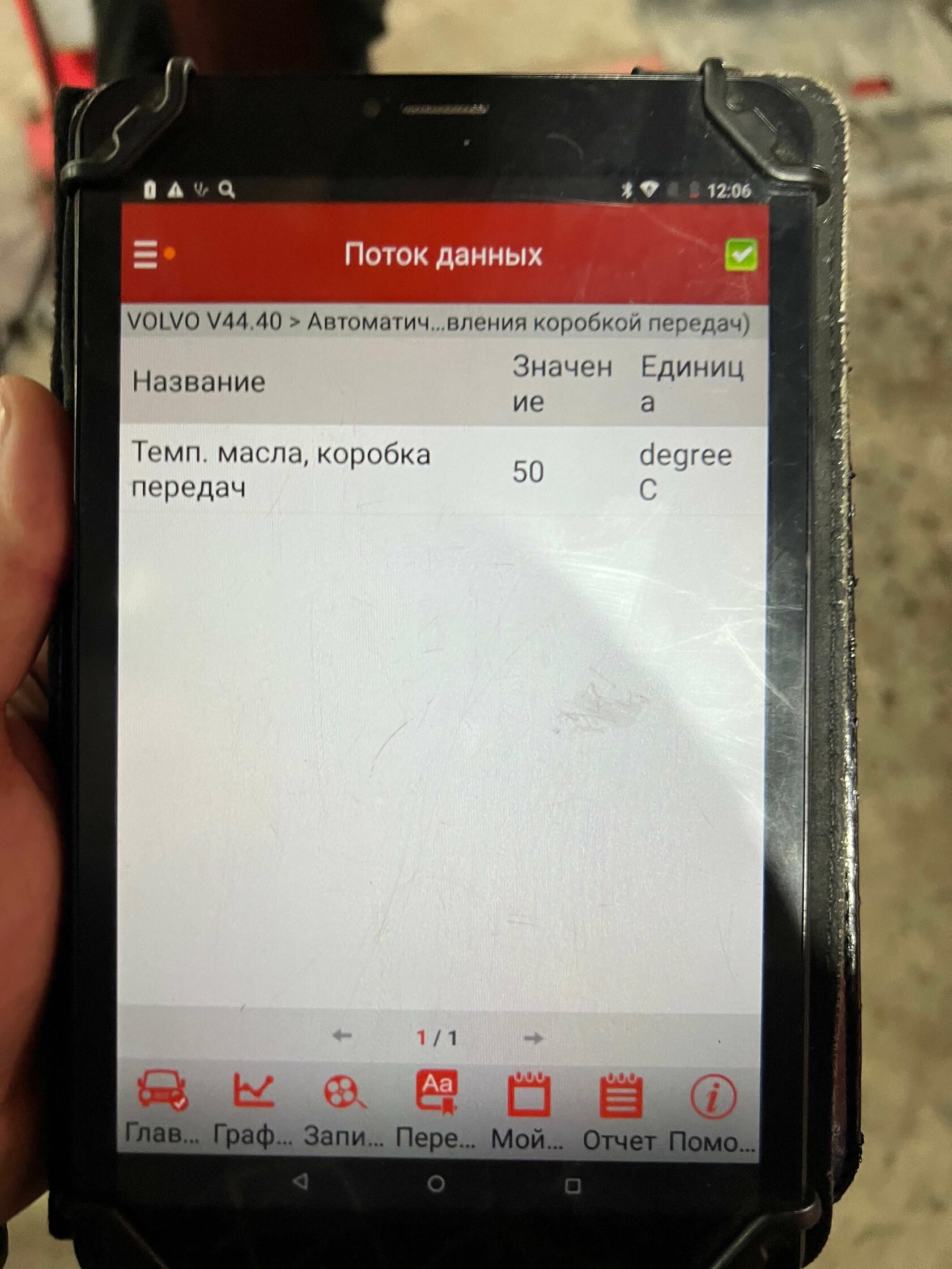 Контроль температуры АКПП Volvo