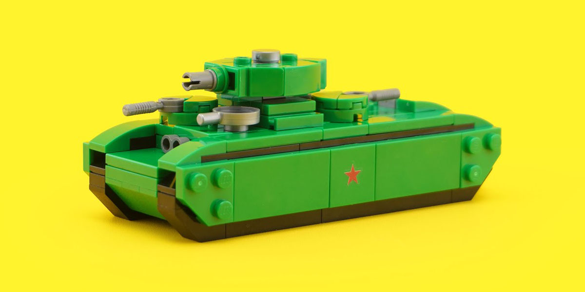 LEGO мини самоделка: Танк T-35 (рис. 1)