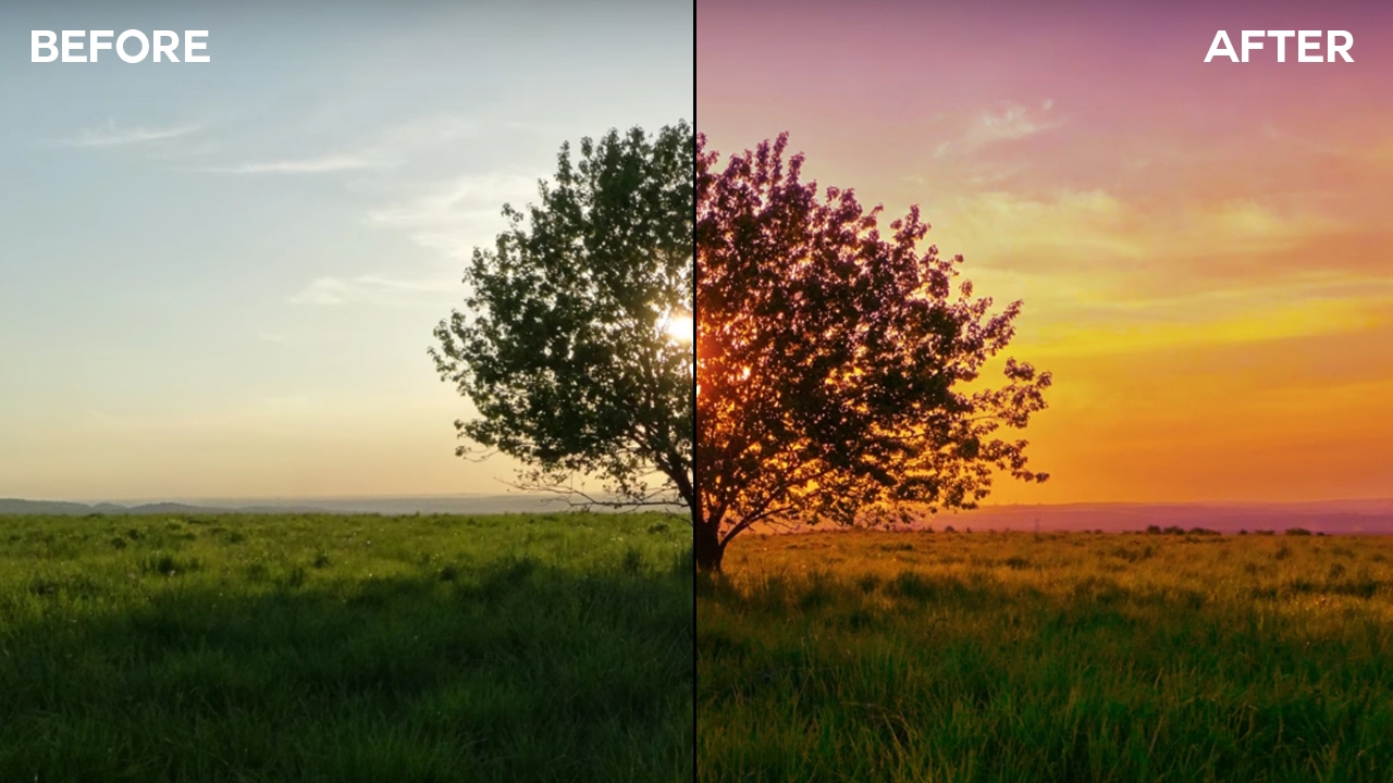 Редактирование в Фотошоп: как создать закат солнца на фото, сделанном днем