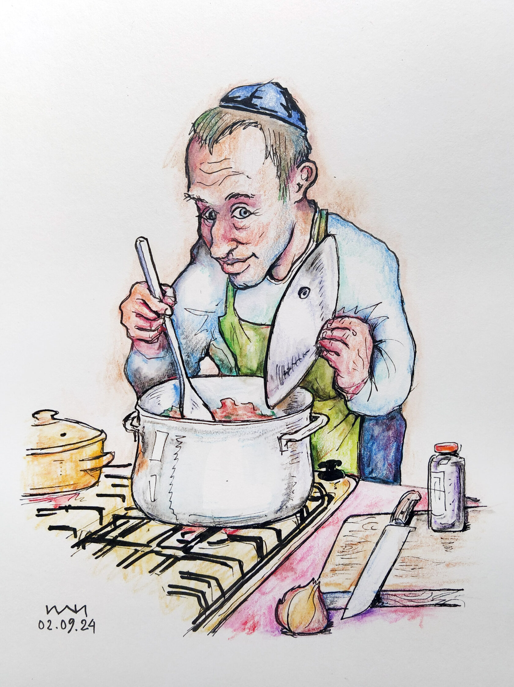 Заповедь гостеприимства - картинка художника Йосифа Лихтарева