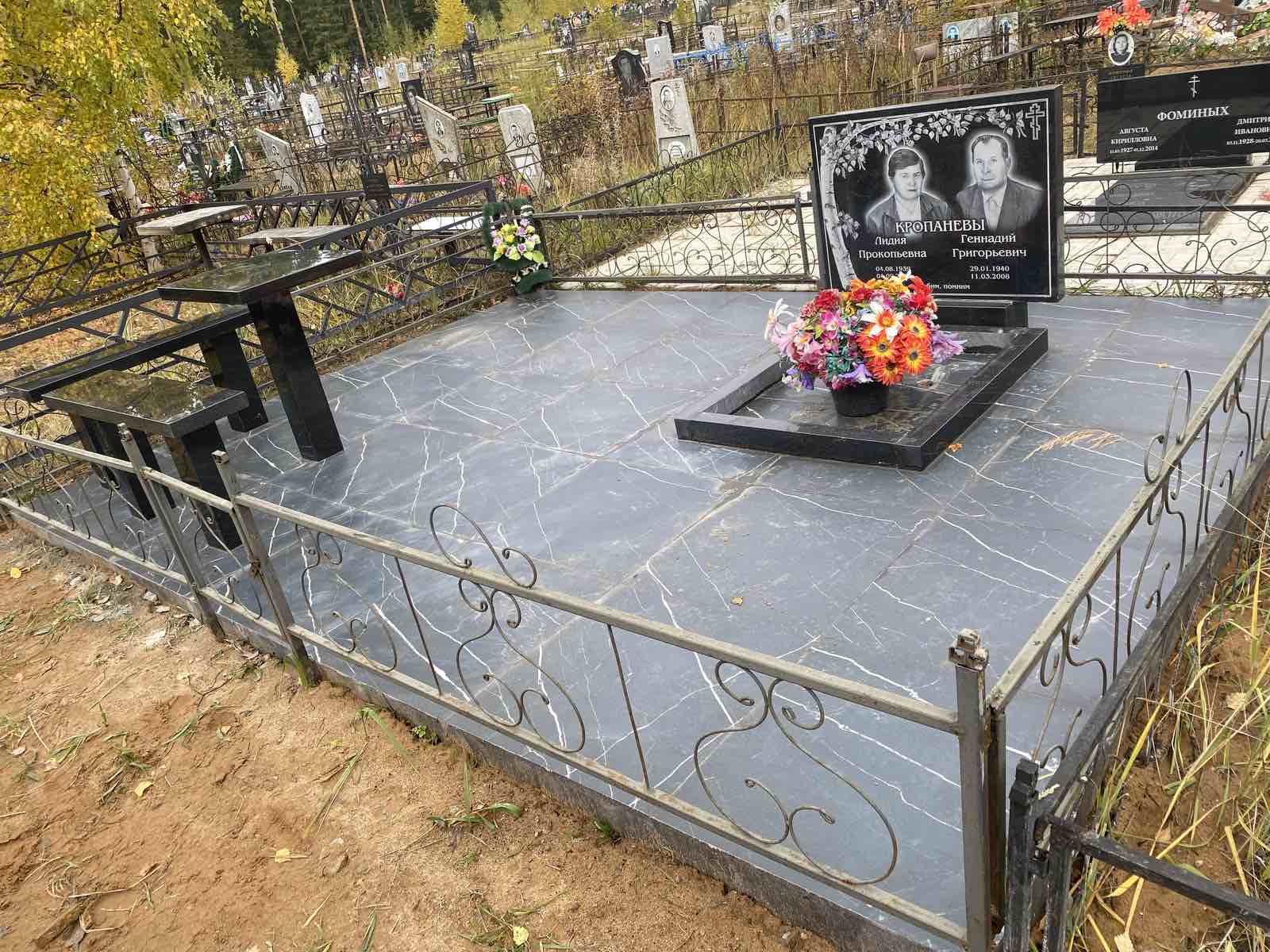 благоустройство могилы на кладбище фото