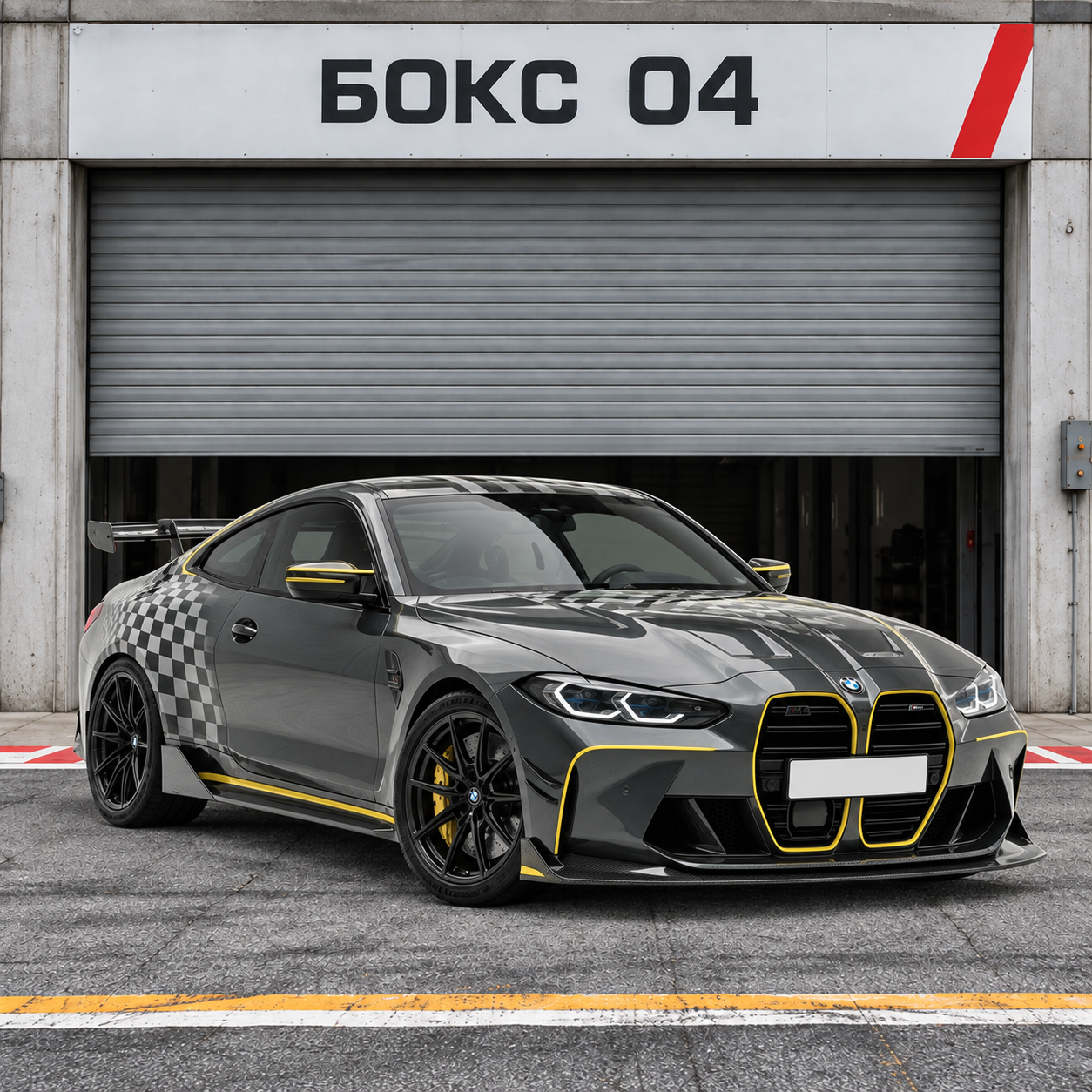 BMW M4 G82 у пит-бокса