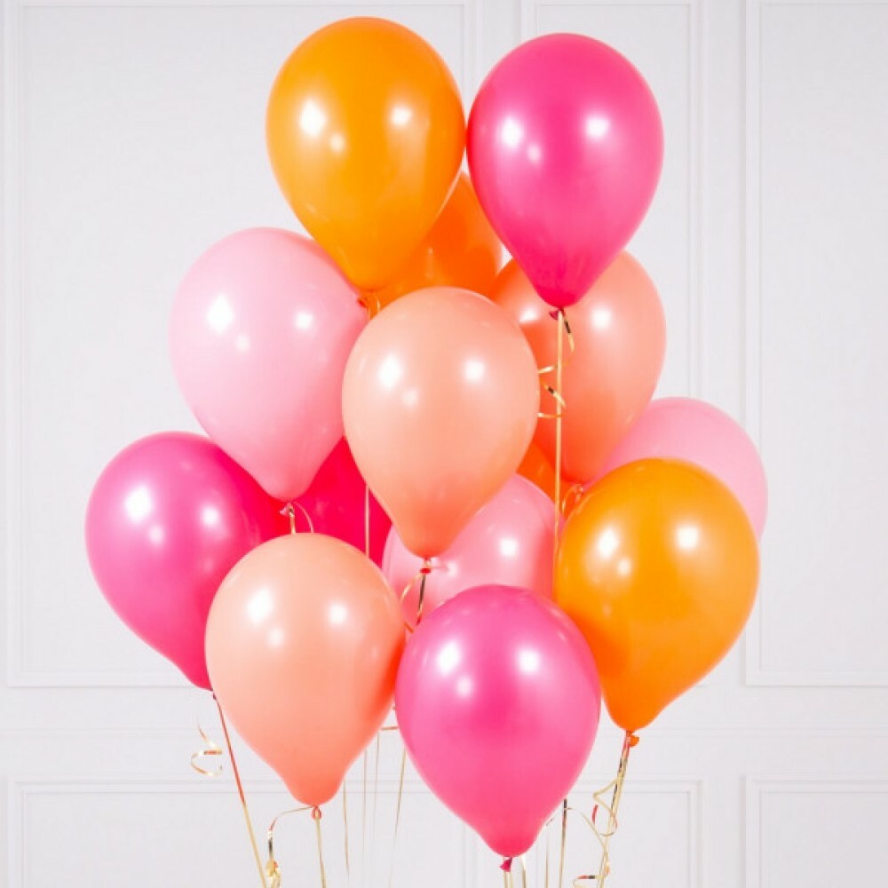 Желто розовые шары. Розовые шарики воздушные. Шарики воздушные цвета. Сочетание воздушных шаров. Розовые шары.