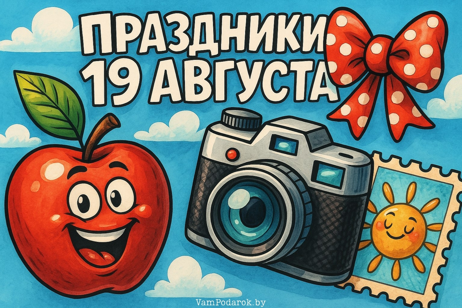 Праздники 19 августа 2025 года: Яблочный спас, Всемирный день фотографии, День почтовой марки и другие события календаря