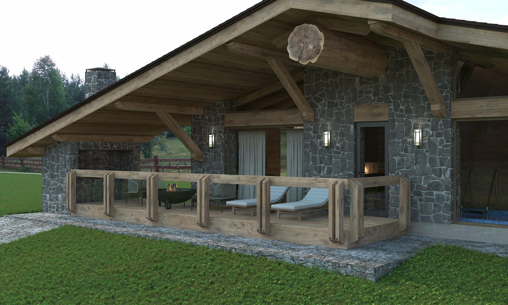 Орлеан (90 м2) - проект одноэтажного дома из клееного бруса Одноэтажные дома, До