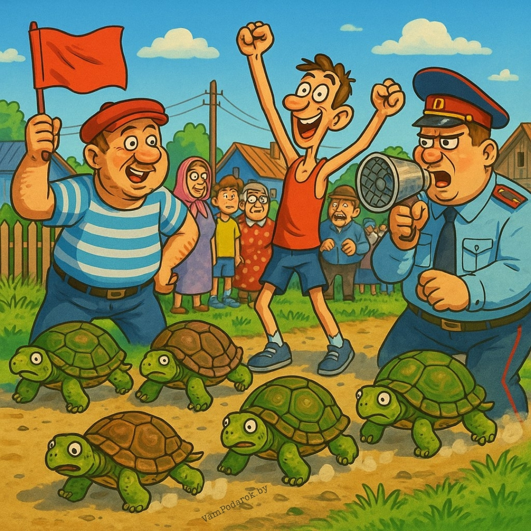 День черепашьих гонок – открытка