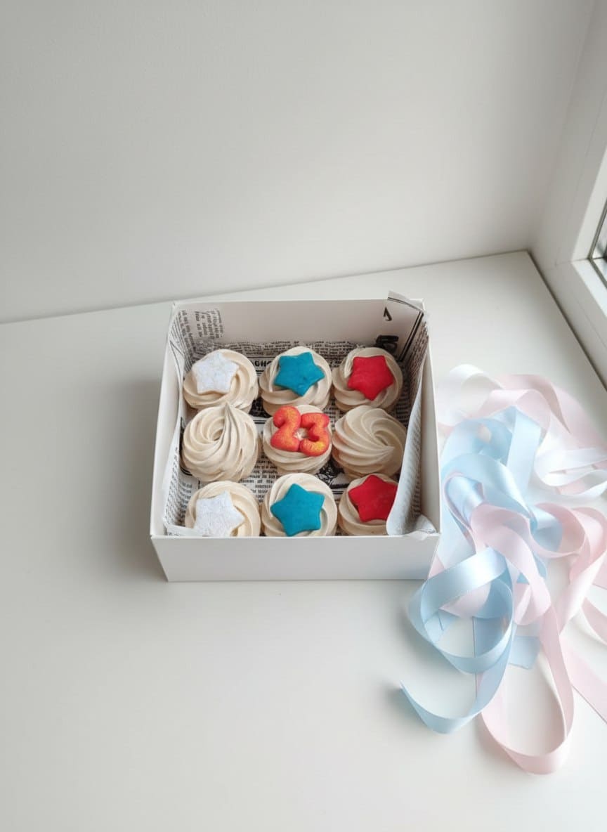 Завитки из зефира с печеньем к 23 1