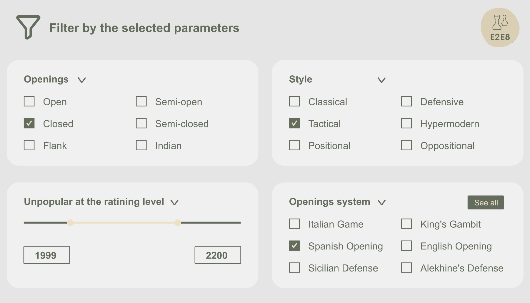 Advanced Opening Search in Chess