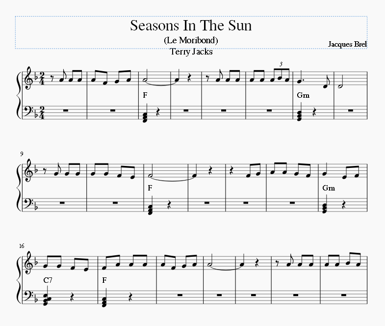 Seasons In The Sun
