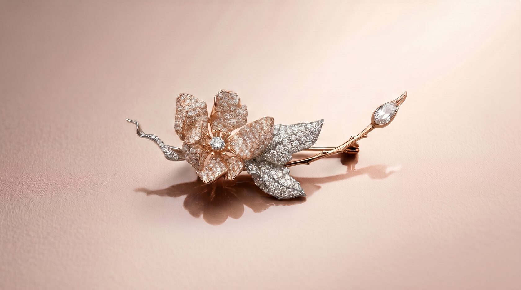 Luxury flower brooch