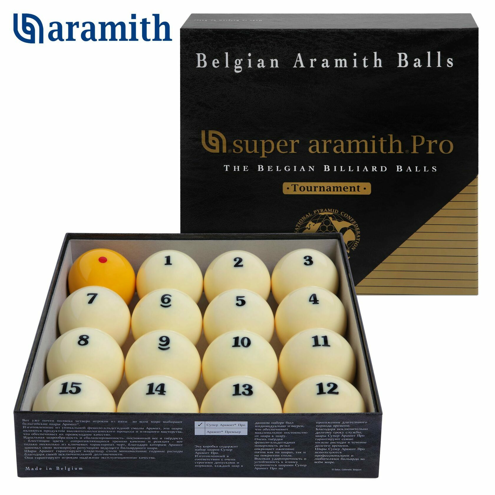 Бильярдные шары Super Aramith Pro Tournament Pyramid