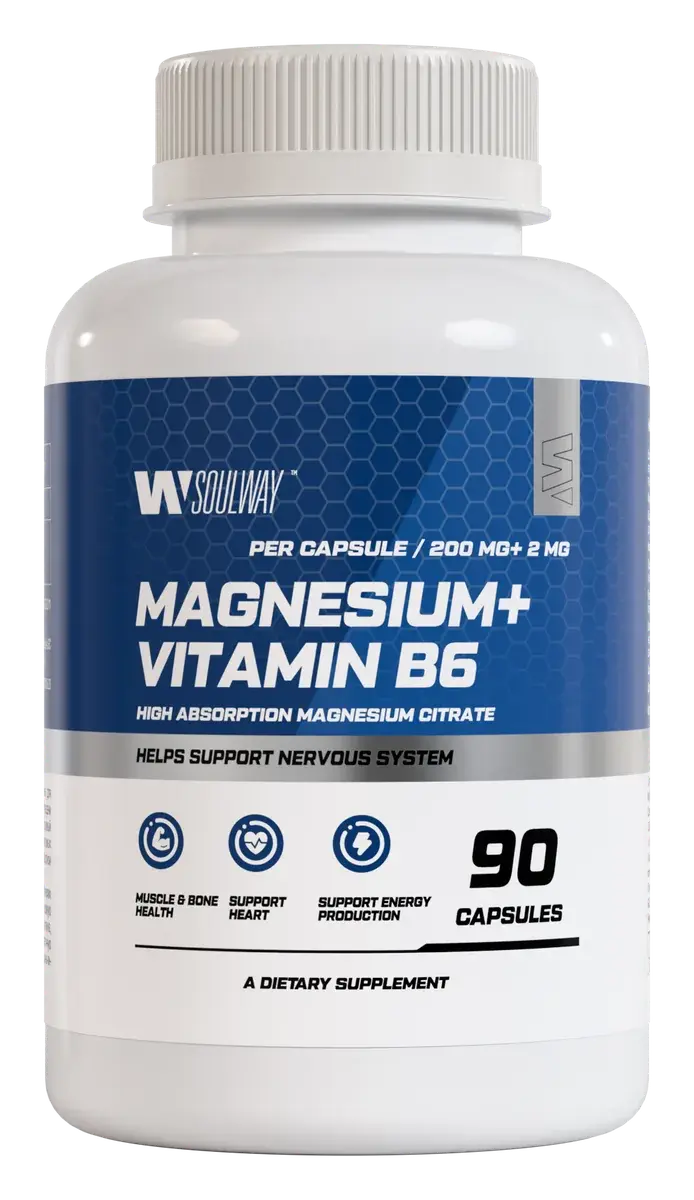 Банка Magnesium + Vitamin B6, 90 капсул