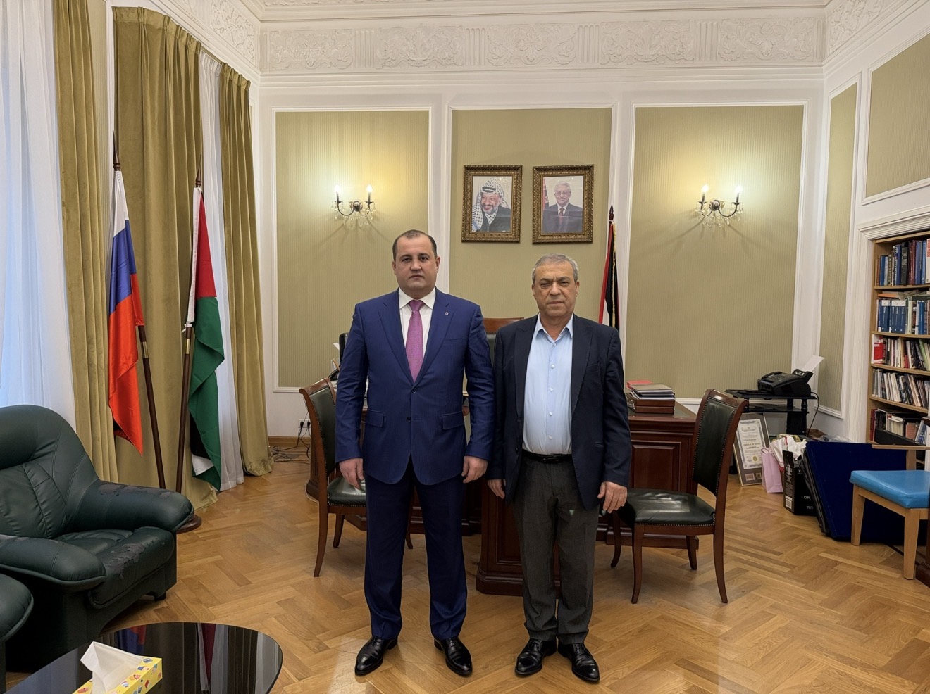 Артур Хачатрян,Абдельхафиз Нофаль,Посол Палестины в Москве,Президент МАЭПД