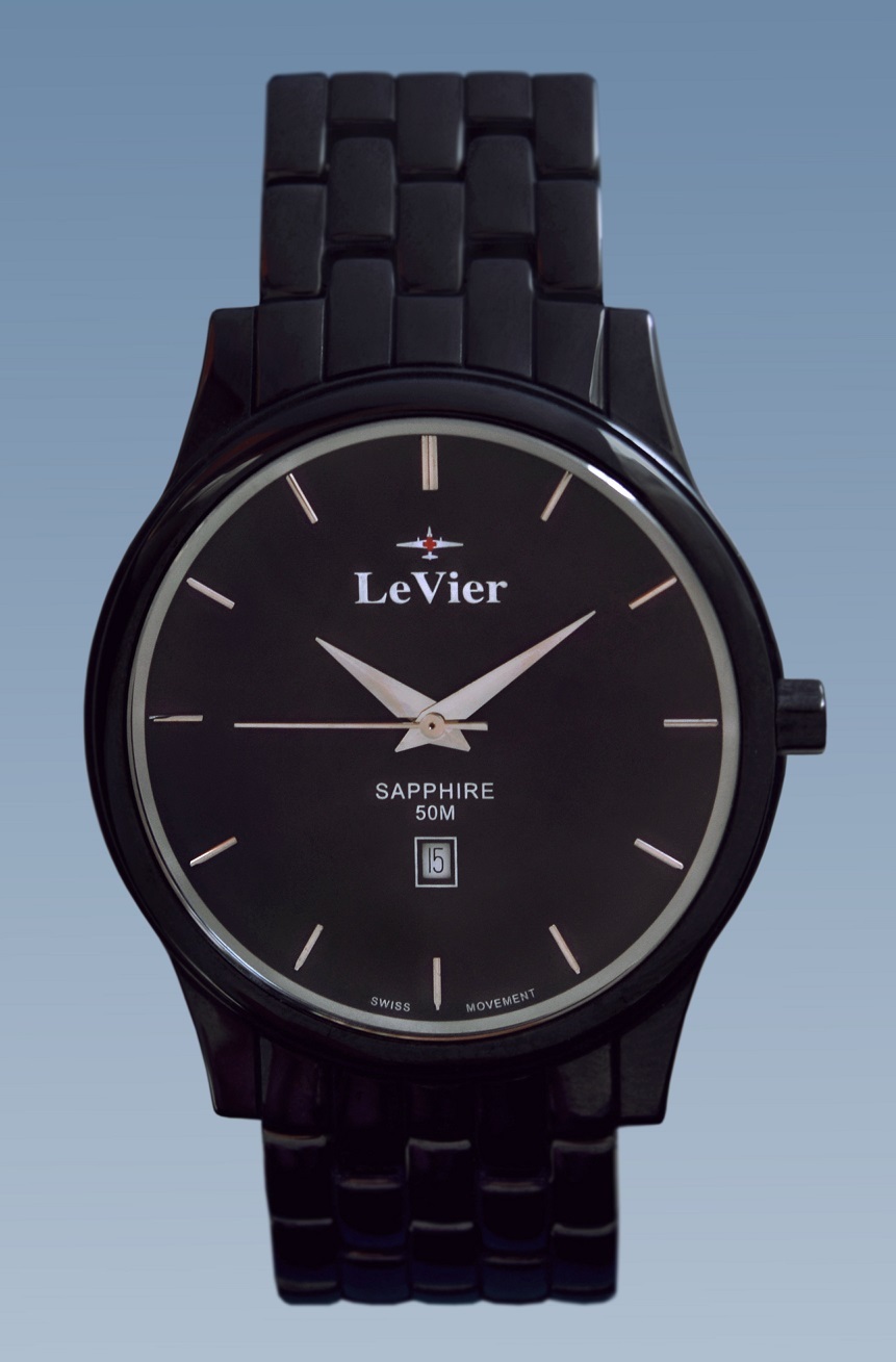 Купить Мужские керамические часы LeVier L 7513 M Bl