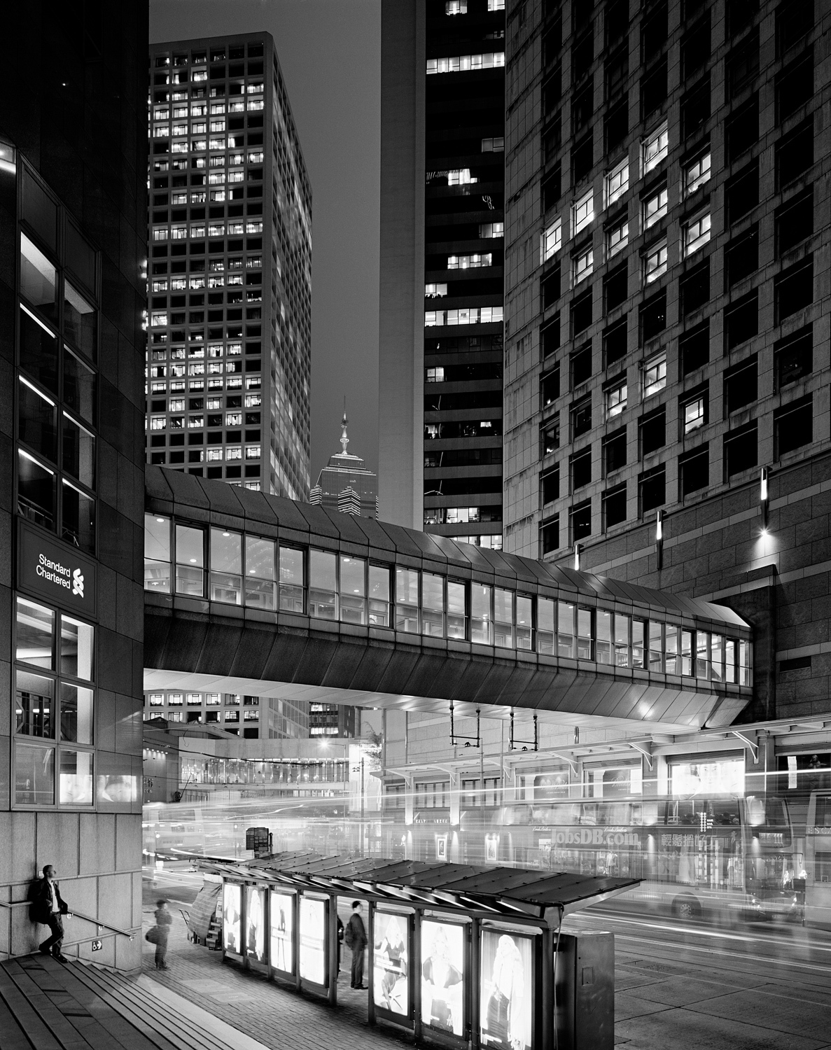 Skywalk. Hong Kong. 2007. BW Negative 4×5 inch.