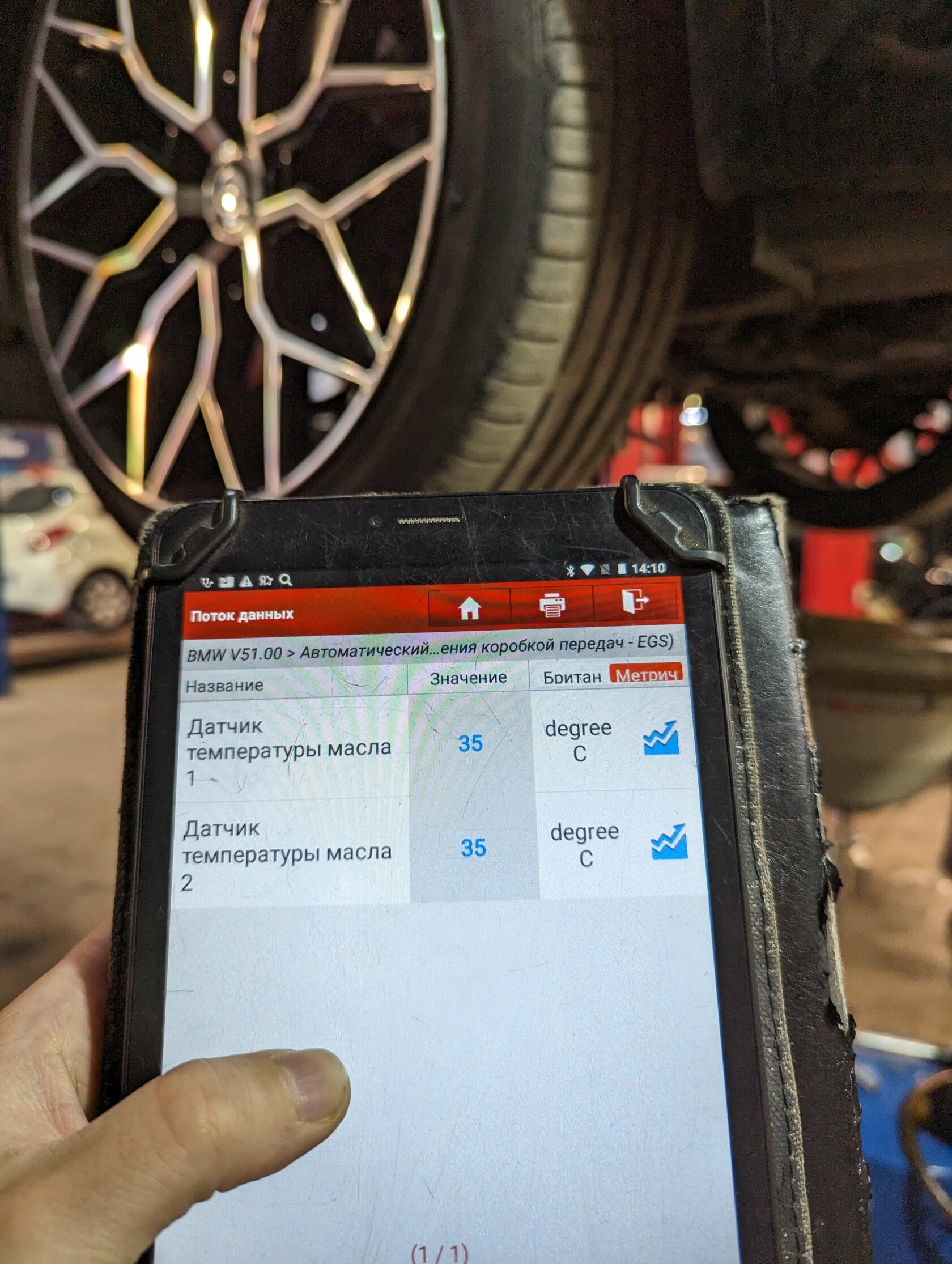 Контроль температуры Aisin сканером