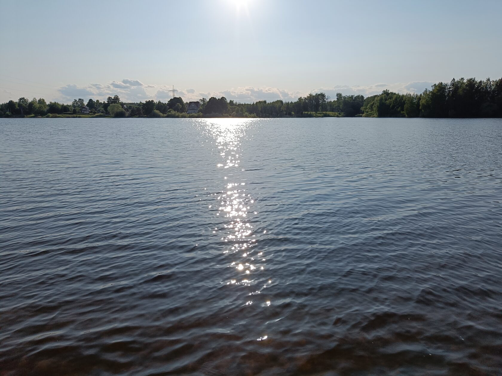 Озернинское водохранилище в Подмосковье. На его берегу находится наша русская баня