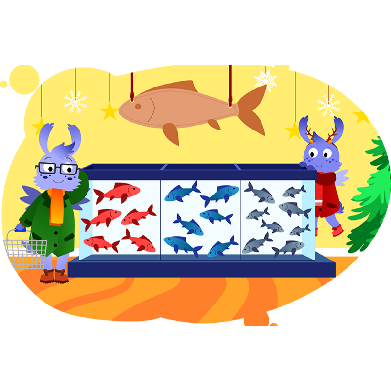 Вомик со взрослым складывают однозначные и двузначные числа на рабках