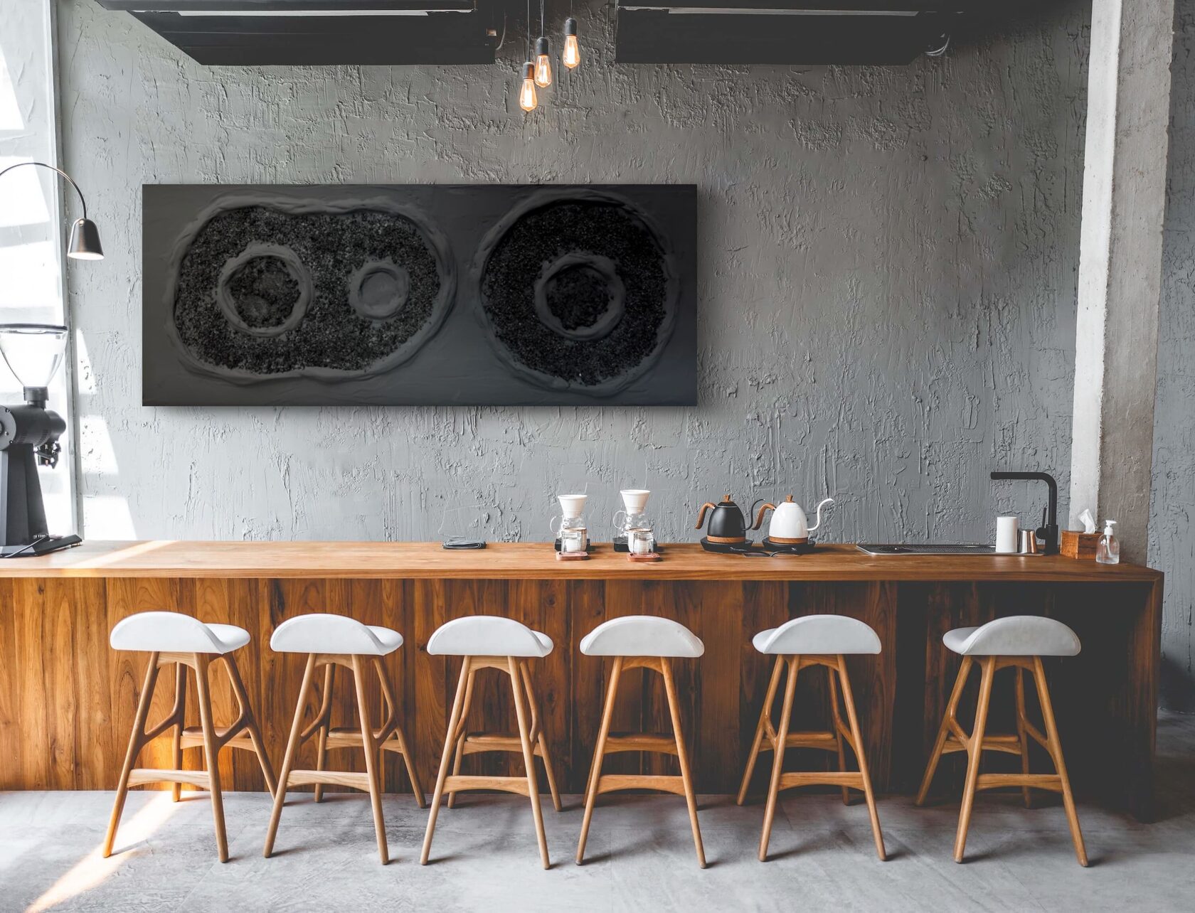 Современная фактурная картина с рельефом, акрил на холсте