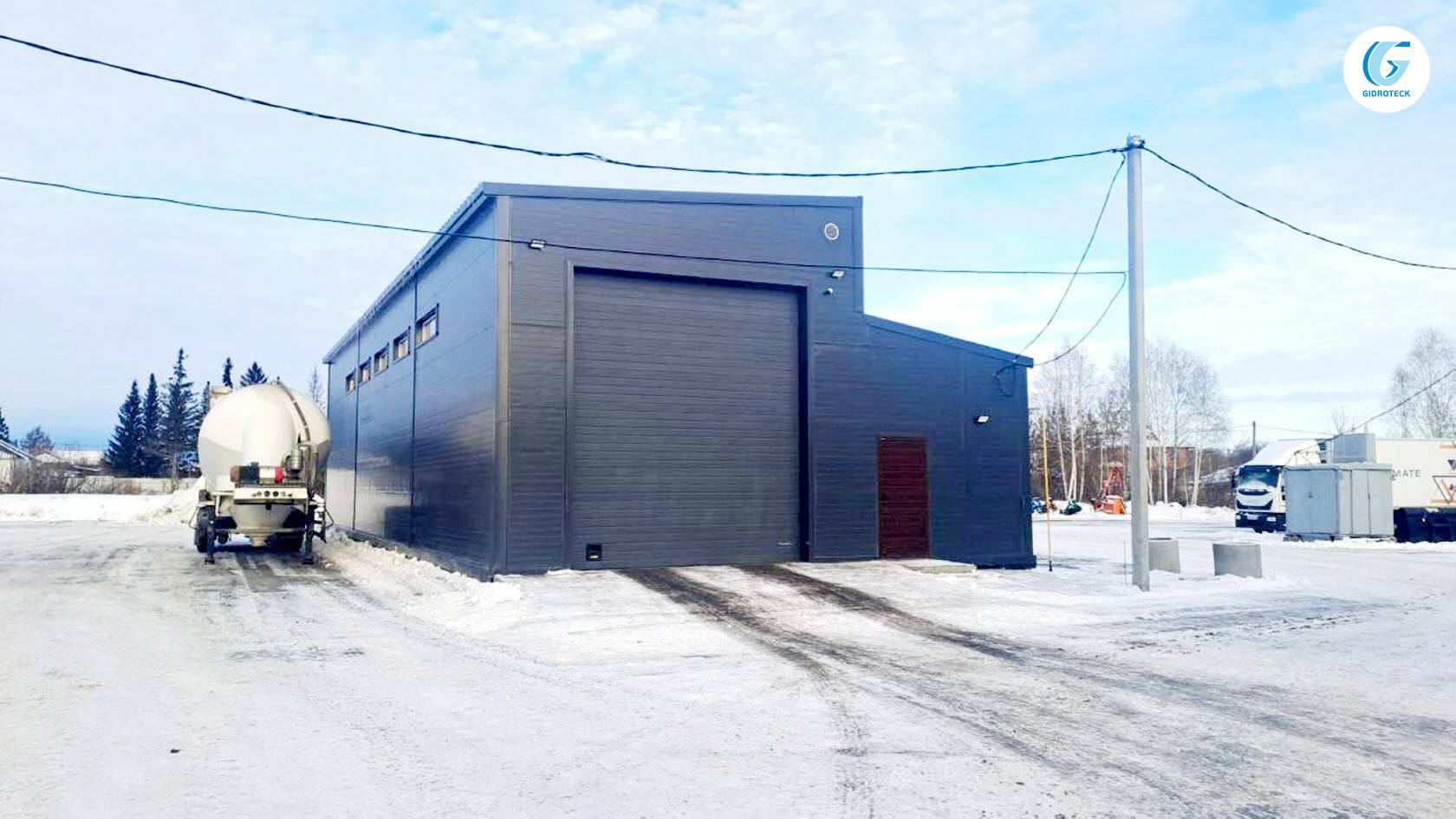 готовая грузовая автомойка под ключ - вид на фасад