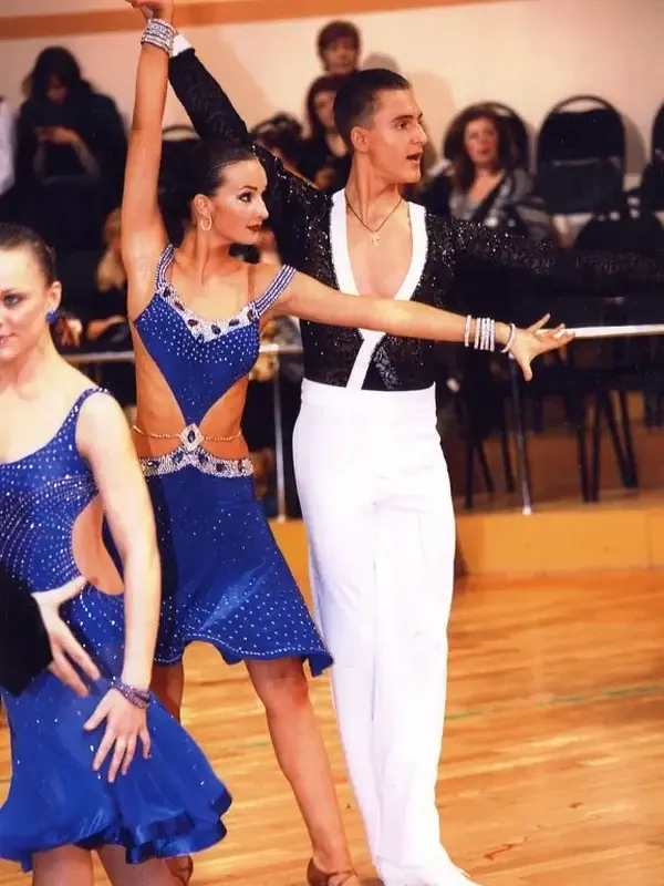 Maria competing in ballroom dance