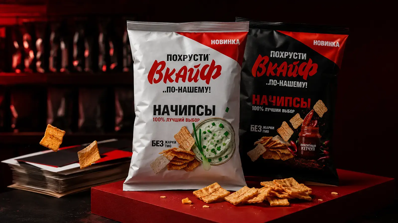 Дизайн упаковки FMCG-бренда «Похрусти ВКАЙФ»