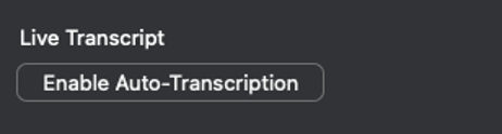 Turning on Live Transcript from the Zoom meeting control toolbar