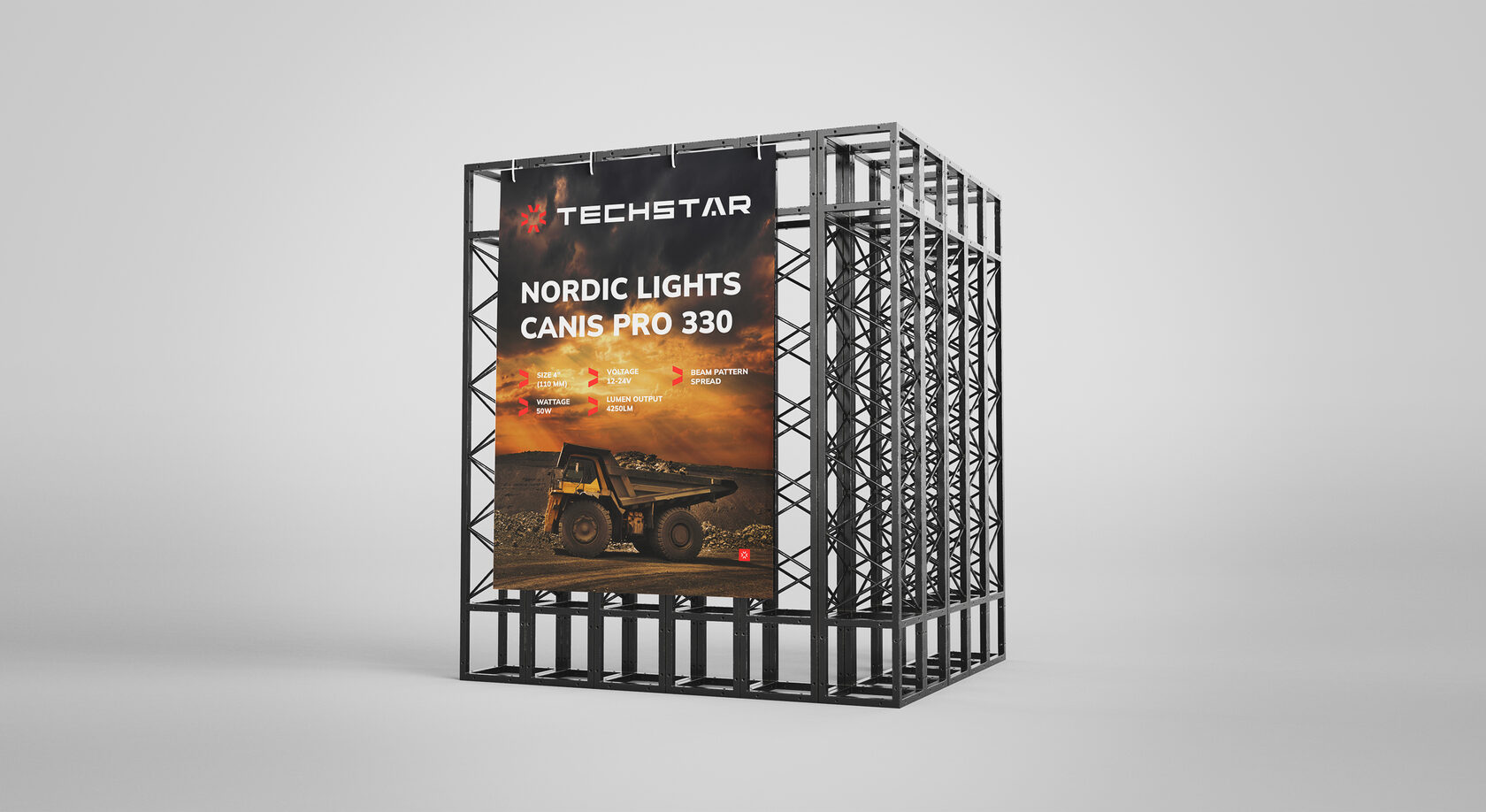 Рекламная конструкция с постером Nordic Lights Canis Pro 330