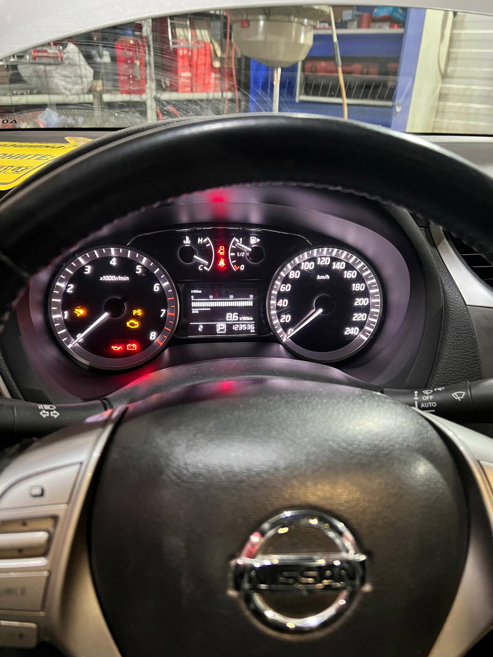 Пробег Nissan Sentra при замене масла