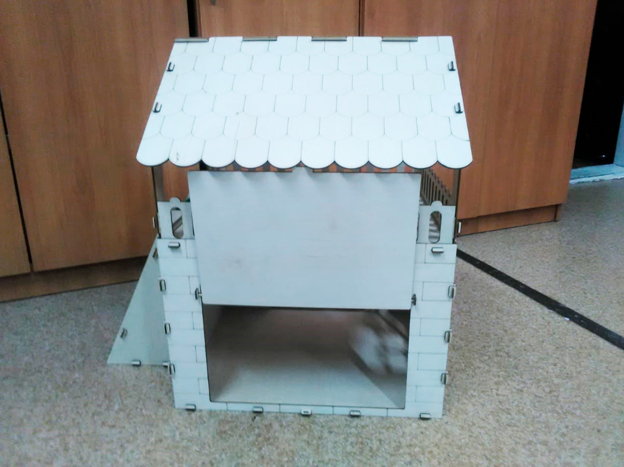 Кошкин дом из фанеры