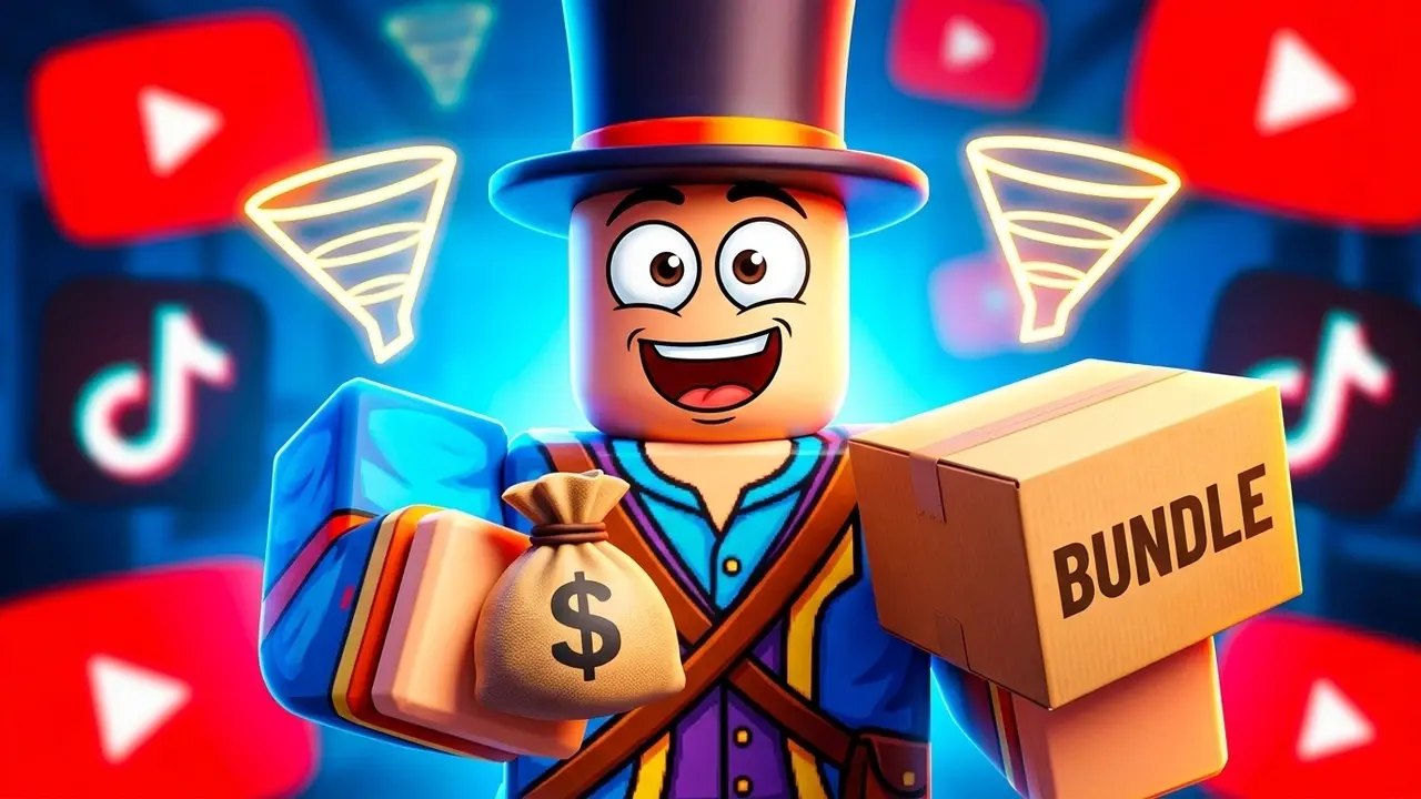 Как создать сайт для Roblox-канала на YouTube 2026: автоворонка, донаты и бандлы